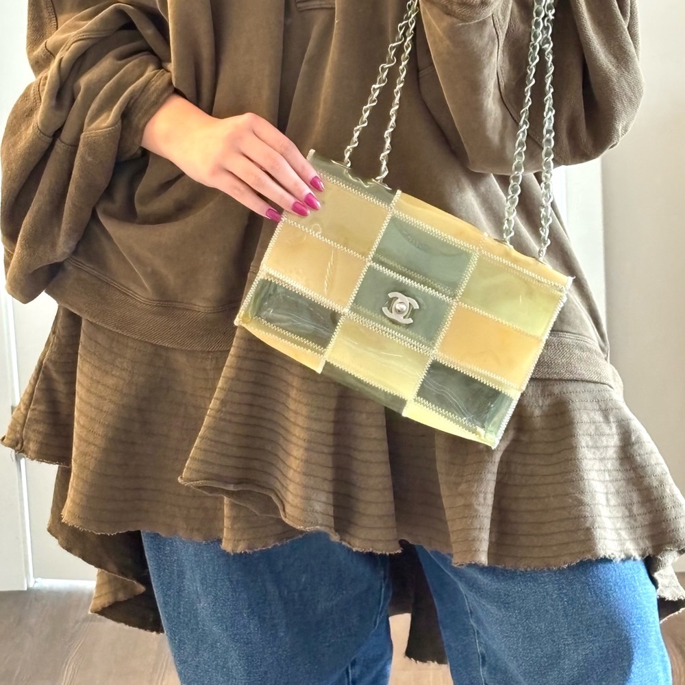 CHANEL Matelasse PVC Patchwork Flap Shoulder Bag - Picture 2 of 9